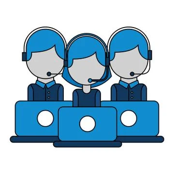 Operator call center service Illustrazione stock