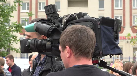 The operator of the camera. 4K. Stock Footage 42420222