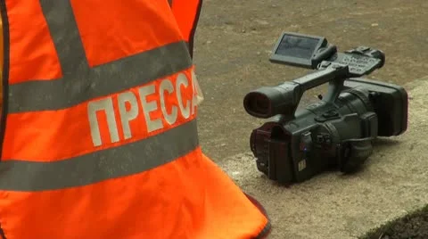 The operator of the camera Stock Footage 10586645