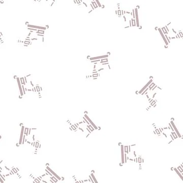 Operator cart with video camera glyph vector seamless pattern Stockillustratie