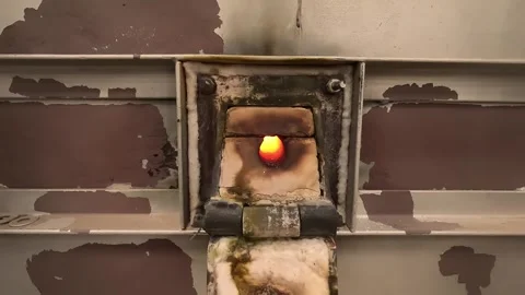 Operator checking high degree Celsius temperature in tunnel kiln Video stock 251450801