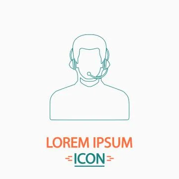Operator computer symbol Stock Illustration