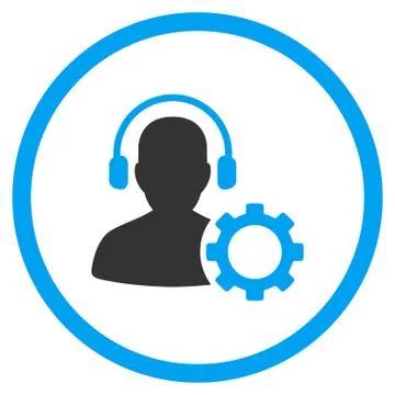 Operator Configuration Rounded Icon Stock Illustration