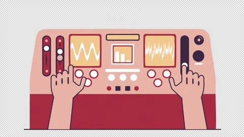 Operator control panel. Operator busy Stock Footage 322599638