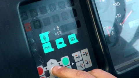 Operator controls the crane Stock Footage 89872790