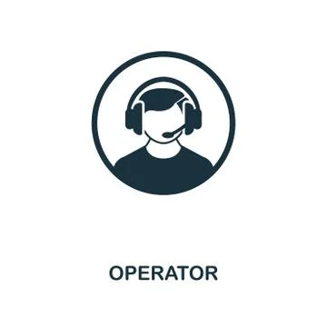 Operator creative icon. Simple element illustration. Operator concept symbol Stock Illustration