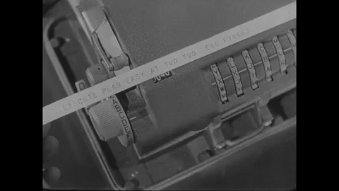 Operator decipher the message and break up the internal message indicator - 1940 Stock Footage 108041781