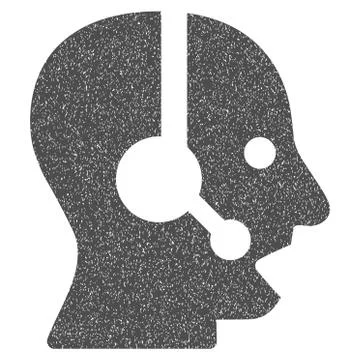 Operator Grainy Texture Icon Stock Illustration