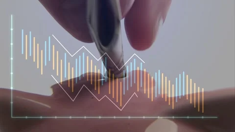 Operator handling metal pen dropping then using tweezers removing module to Stock Footage 318194383