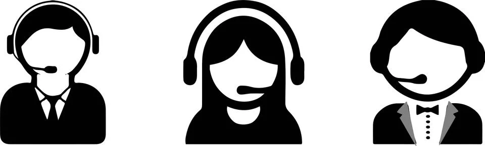 Operator icon on white background Stock Illustration