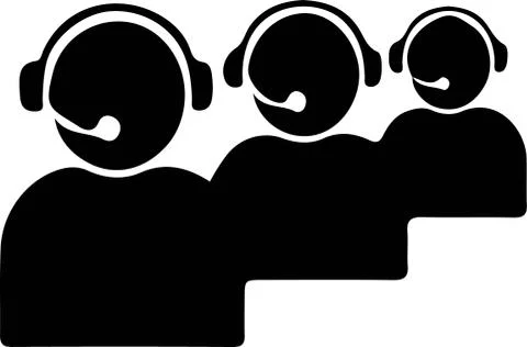 Operator icon on white background Stock Illustration