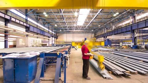 The operator lifting device timelapse hyperlapse, lift loads using lifting ma Stock Photos