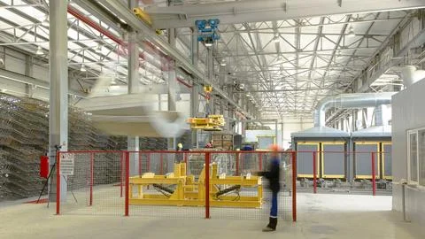 The operator lifting device timelapse, lift loads using lifting magnet, mec.. Stock Photos