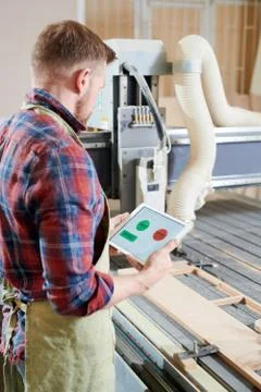 Operator at machine Stock Photos