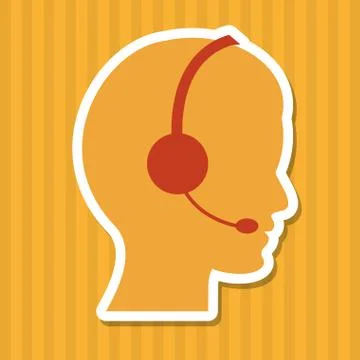 Operator man  icon design Illustrazione stock
