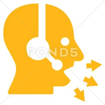 Operator Message Flat Icon Illustration