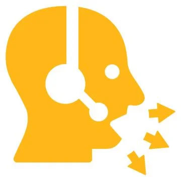 Operator Message Flat Icon Stock Illustration