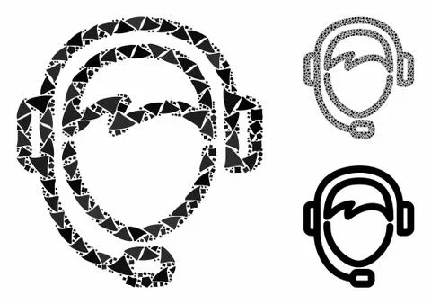 Operator Mosaic Icon of Bumpy Items イラスト素材