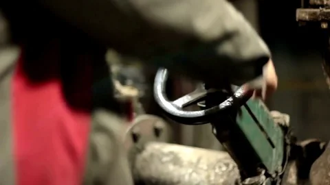 The operator opens the valve in machine room Stock Footage 71184374