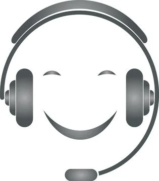 Operator, person, headset, support, logo Stock Illustration