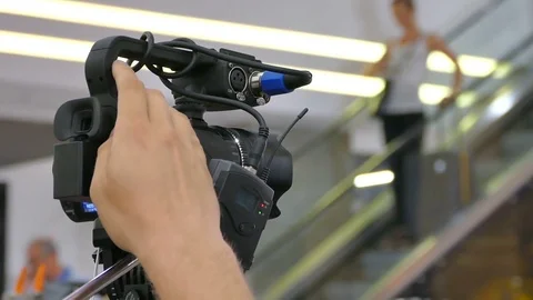 The operator removes the escalator Stock Footage 73174574
