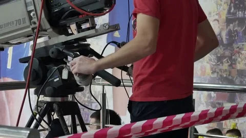 The Operator Removes the Event on Camera Stock Footage 72892845