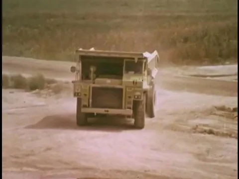 An operator reverses without coming to a full stop and damages the mechanical Stock Footage