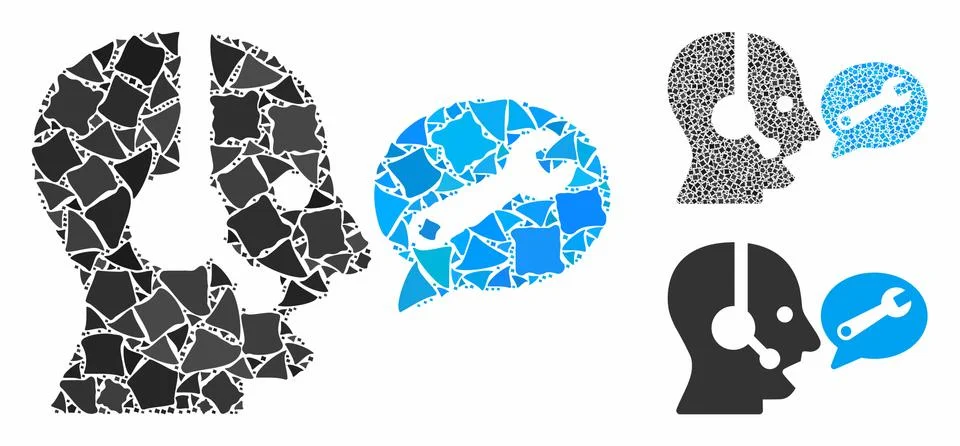 Operator service message Composition Icon of Tremulant Elements Stockillustratie