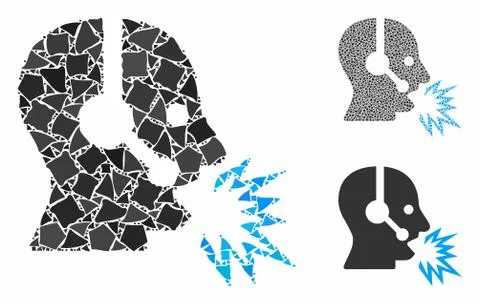 Operator shout Composition Icon of Irregular Parts イラスト素材