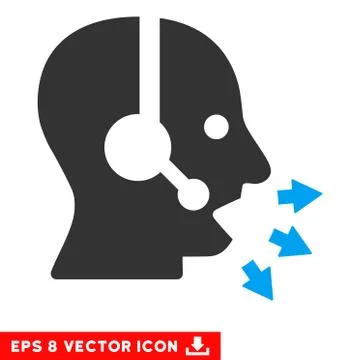 Operator Speak Vector Eps Icon Illustrazione stock