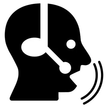 Operator Speech Flat Icon Stock Illustration
