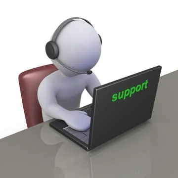 Operator at support call center Stock Illustration