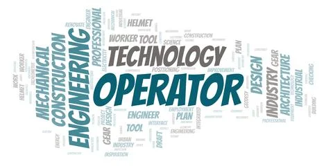 Operator typography word cloud create with the text only Illustrazione stock
