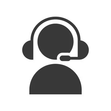 Operator vector, Online shopping solid style icon Stock Illustration