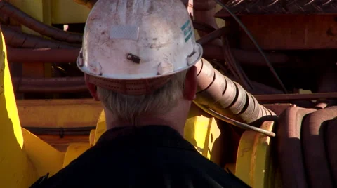 Operator watches Video stock 55044822