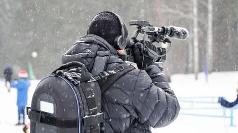 Operator work. Reportage. Stock Photos