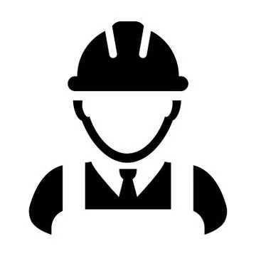 Operator worker icon vector male Construction service person profile avatar Stock Illustration