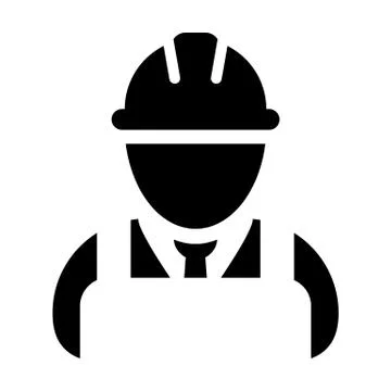 Operator worker icon vector male Construction service person profile avatar Stock Illustration