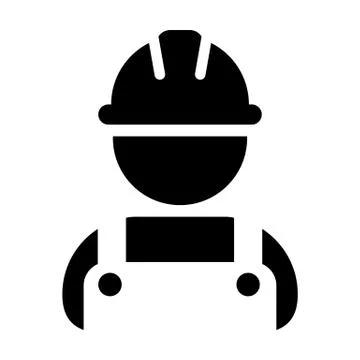 Operator worker icon vector male Construction service person profile avatar イラスト素材