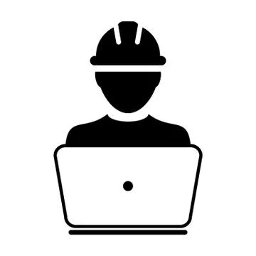 Operator worker icon vector male Construction service person profile avatar Stock Illustration