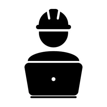Operator worker icon vector male Construction service person profile avatar Illustrazione stock