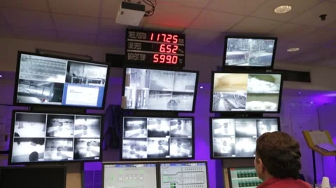 Operator Works In A Control Room Stock Footage 62843056