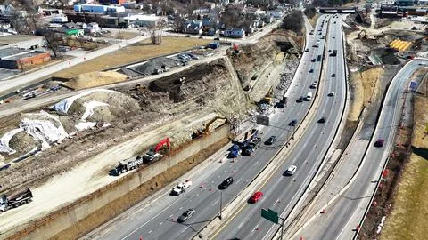 Operators - Highway Construction - Syracuse, NY Stock Photos