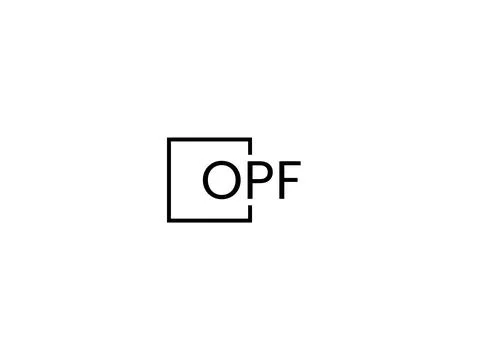 OPF letter initial logo design vector illustration Stock Illustration