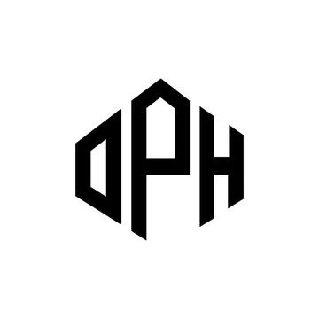 OPH letter logo design with polygon shape. OPH polygon and cube shape logo .. Stock Illustration