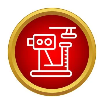 Ophthalmic slit lamp icon for eye exam Illustration