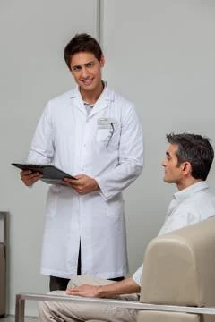 Ophthalmologist looking at camera Stock Photos