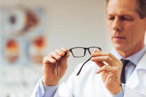 At the ophthalmologist Stock Photos