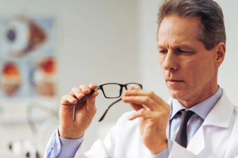 At the ophthalmologist Stock Photos