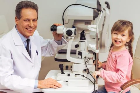 At the ophthalmologist Foto stock